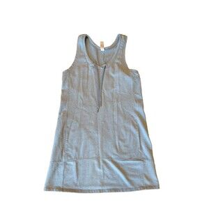 Lucy Dress Womens Small Gray Sleeveless Athletic Tank Jersey Pockets